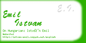 emil istvan business card